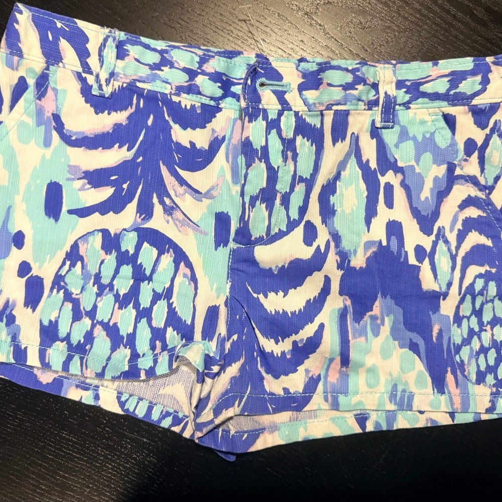 Lilly Pulitzer Blue and Aqua  Waist Shorts